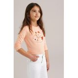 WE Fashion - T-shirt - Koraalroze - Regular fit