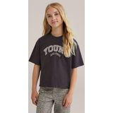 WE Fashion - Oversized T-shirt - Meisjes - Met Embroidery