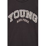 WE Fashion - Oversized T-shirt - Meisjes - Met Embroidery