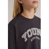 WE Fashion - Oversized T-shirt - Meisjes - Met Embroidery