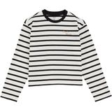 T-shirt - Regular Fit - Lange Mouwen - Ronde Hals - Geborduurde Tekst