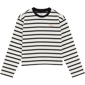 T-shirt - Regular Fit - Lange Mouwen - Ronde Hals - Geborduurde Tekst