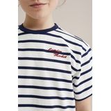 WE Fashion - Meisjes T-shirt - Donkerblauw - Regular Fit