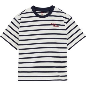 WE Fashion - Meisjes T-shirt - Donkerblauw - Regular Fit