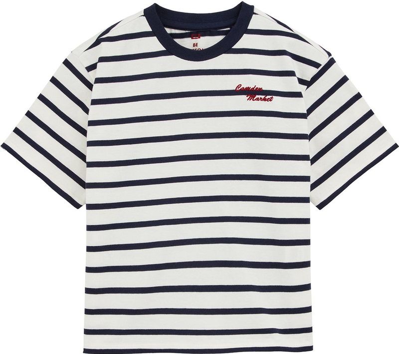 WE Fashion - Meisjes T-shirt - Donkerblauw - Regular Fit