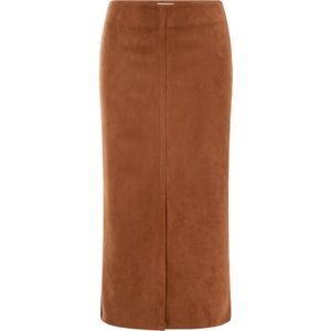 WE Fashion - Dames Midi Kokerrok - Suèdelook