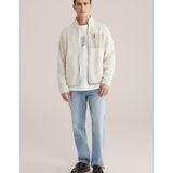 WE Fashion - Heren Regular Fit Bomberjack - Gebroken Wit - Teddy