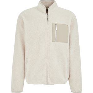 WE Fashion - Heren Regular Fit Bomberjack - Gebroken Wit - Teddy
