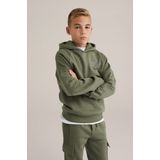 Blue Ridge - Jongens Hoodie - Olijfgroen - Regular Fit - Katoen