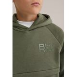 Blue Ridge - Jongens Hoodie - Olijfgroen - Regular Fit - Katoen