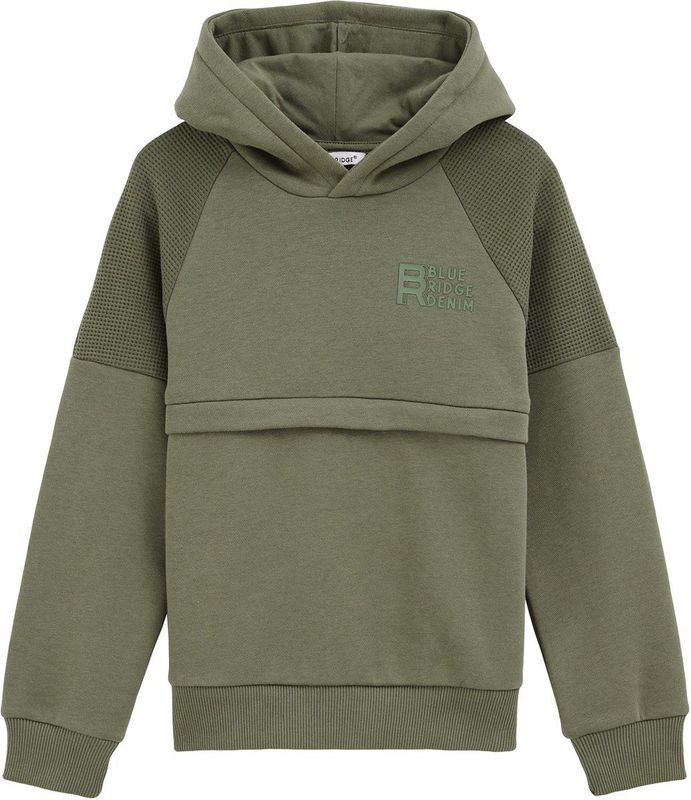 Blue Ridge - Jongens Hoodie - Olijfgroen - Regular Fit - Katoen