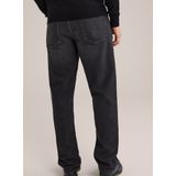 WE Fashion - Blue Ridge - Regular Straight Leg Jeans - Zwart Denim