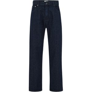WE Fashion - Tapered Loose Fit Jeans - Donkerblauw - Denim