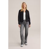 WE Fashion Gebreid vest  zwart