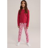 WE Fashion - Pyjama - Roze - Lange Mouwen - Ronde Hals