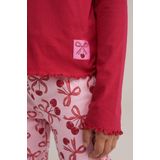 WE Fashion - Pyjama - Roze - Lange Mouwen - Ronde Hals