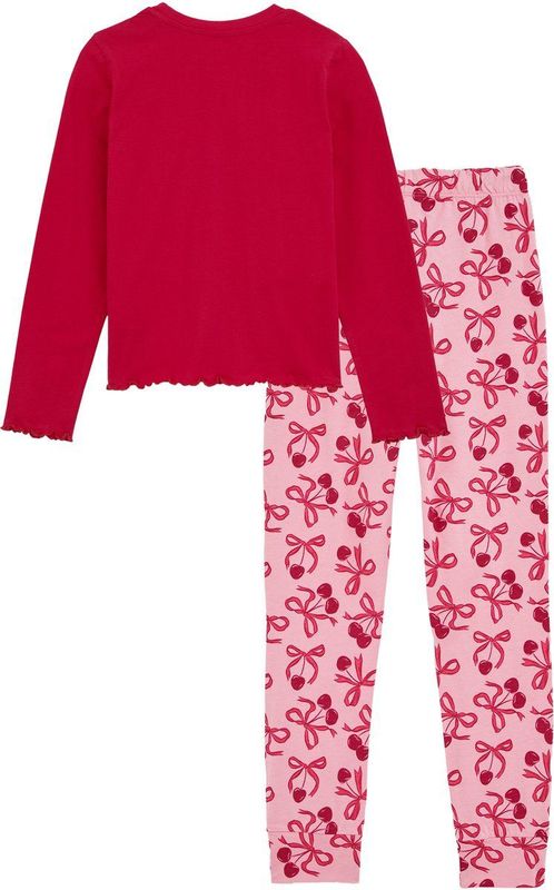 WE Fashion - Pyjama - Roze - Lange Mouwen - Ronde Hals