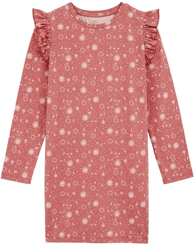 WE Fashion - Nachthemd - Roze - Lange Mouwen - Ronde Hals