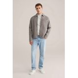 WE Fashion - Heren Overshirt - Regular Fit - Lange Mouwen - Wollen Look