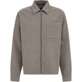 WE Fashion - Heren Overshirt - Regular Fit - Lange Mouwen - Wollen Look