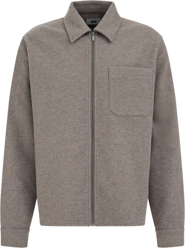 WE Fashion - Heren Overshirt - Regular Fit - Lange Mouwen - Wollen Look