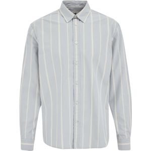 WE Fashion - Regular Fit - Overhemd - Grijsblauw - Katoen