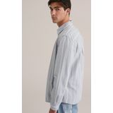 WE Fashion - Regular Fit - Overhemd - Grijsblauw - Katoen