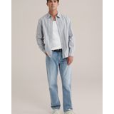 WE Fashion - Regular Fit - Overhemd - Grijsblauw - Katoen