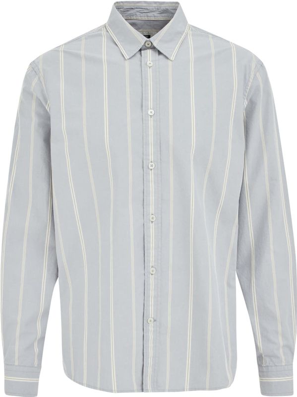 WE Fashion - Regular Fit - Overhemd - Grijsblauw - Katoen