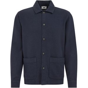 WE Fashion - Overshirt - Donkerblauw - Regular Fit - Lange Mouwen