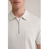 WE Fashion - Slim Fit Poloshirt - Korte Mouwen - Met Rits