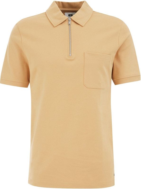 Poloshirt - Korte Mouwen - Slim Fit - Rits - Retro Look