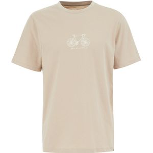 T-shirt - Fietsprint - Korte Mouwen - Regular Fit - Zwart - Katoen