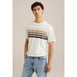 T-shirt - Blokstreep - Regular Fit - Korte Mouwen - Ronde Hals