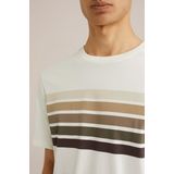 T-shirt - Blokstreep - Regular Fit - Korte Mouwen - Ronde Hals