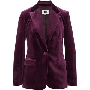 WE Fashion - Fluweel Oversized Blazer - Donkerpaars