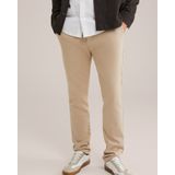 Fundamentals - Heren Slim fit chino van premium bi-stretch - Slim Fit - Greige - Katoen - Maat: 28/30