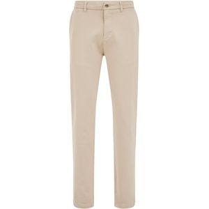 Fundamentals - Heren Slim fit chino van premium bi-stretch - Slim Fit - Greige - Katoen - Maat: 28/30