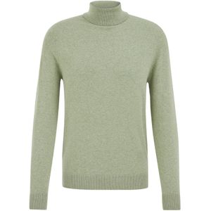 WE Fashion - Trui - Lichtgroen - Col - Slanke Pasvorm - Lange Mouw