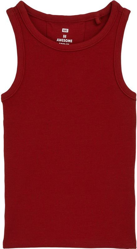 WE Fashion - Slim Fit Pantalon - Donkerrood