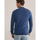 Fundamentals - Slim Fit - Heren Trui met Rits - Indigo - Katoen