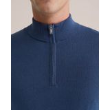 Fundamentals - Slim Fit - Heren Trui met Rits - Indigo - Katoen