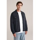 WE Fashion - Heren Zip Overshirt - Regular Fit