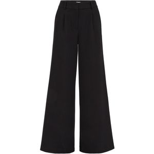 WE Fashion - High Waist Casual Broek - Zwart