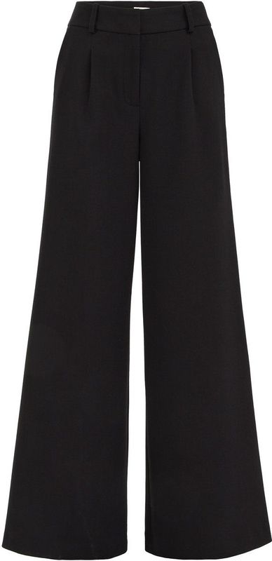 WE Fashion - High Waist Casual Broek - Zwart