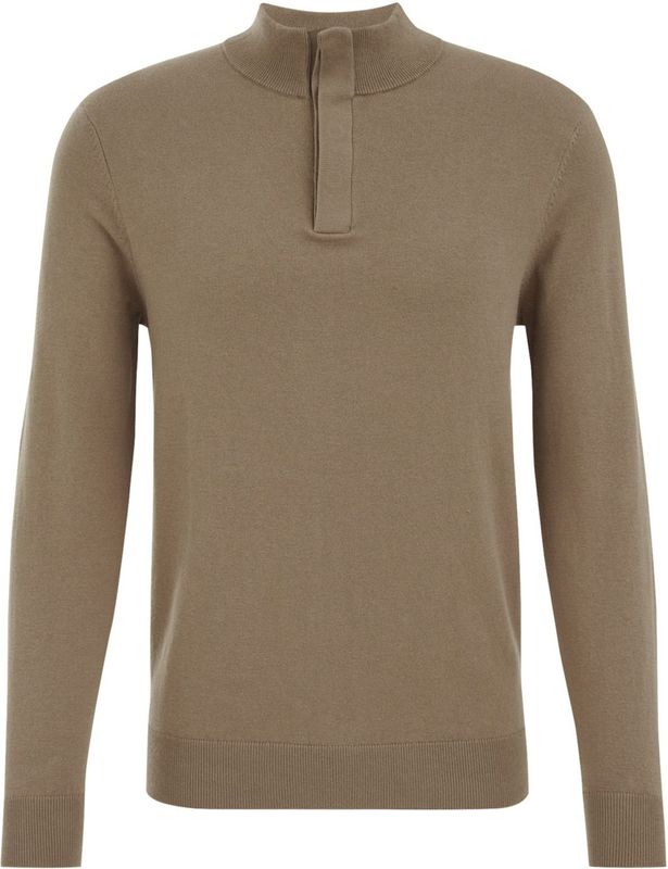 WE Fashion - Trui - Kaki - Slanke Pasvorm - Lange Mouw