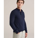 WE Fashion - Trui - Marine - Slanke Pasvorm - Opstaande Kraag