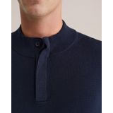 WE Fashion - Trui - Marine - Slanke Pasvorm - Opstaande Kraag