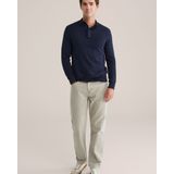 WE Fashion - Trui - Marine - Slanke Pasvorm - Opstaande Kraag