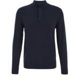 WE Fashion - Trui - Marine - Slanke Pasvorm - Opstaande Kraag